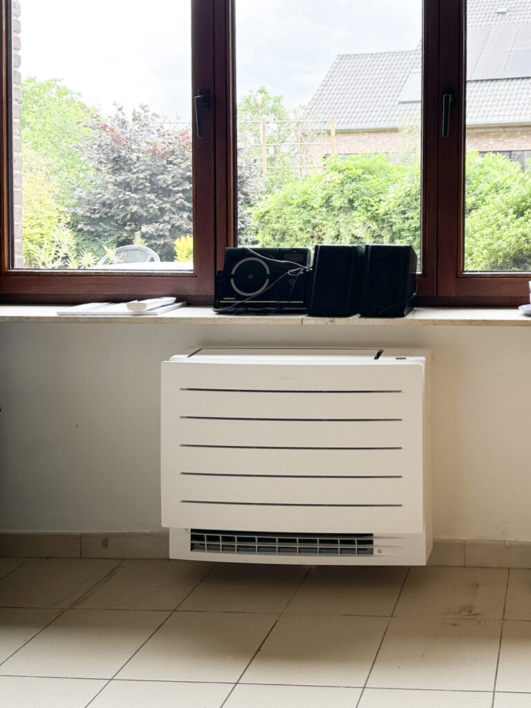 Accumulatievuur in keuken vervangen door Daikin Perfera vloermodel